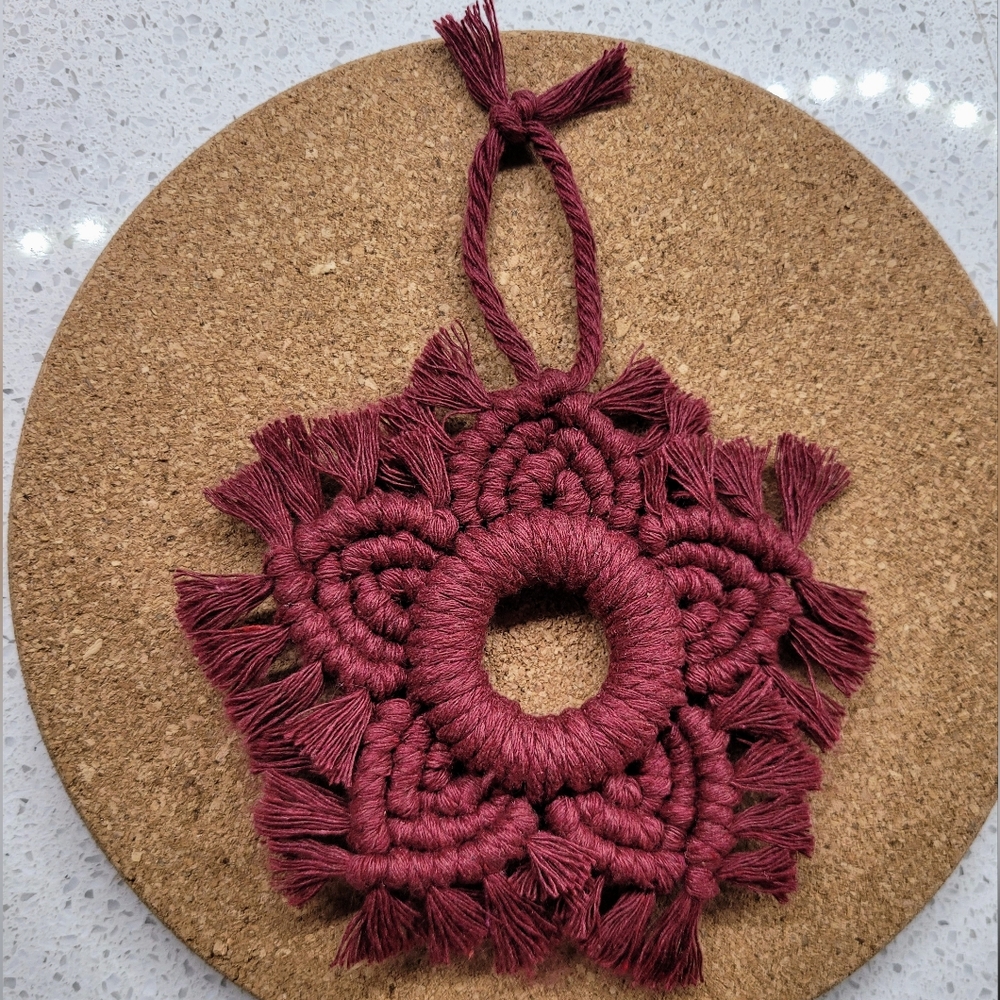 Macrame star ornament